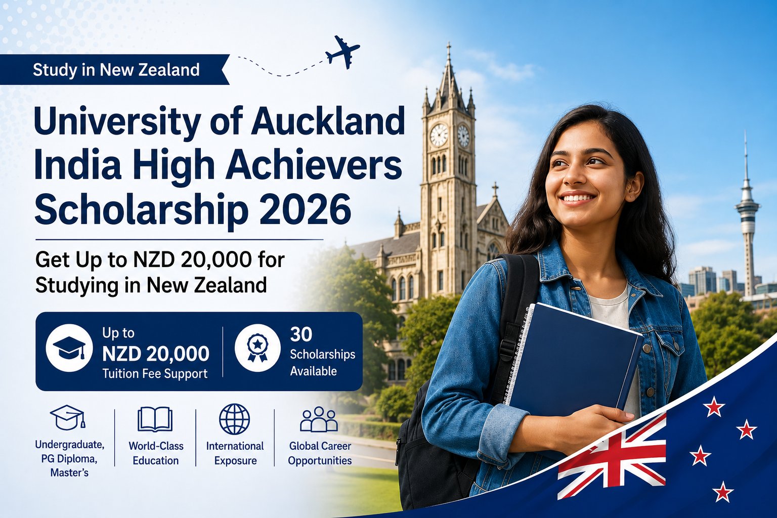 University of Auckland India High Achievers Scholarship 2026: Get Up to NZD 20,000 for Studying in New Zealand